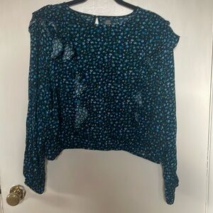 Wild Fable Blouse. Cropped/elastic waist. XXL. Very nice condition. L/S.